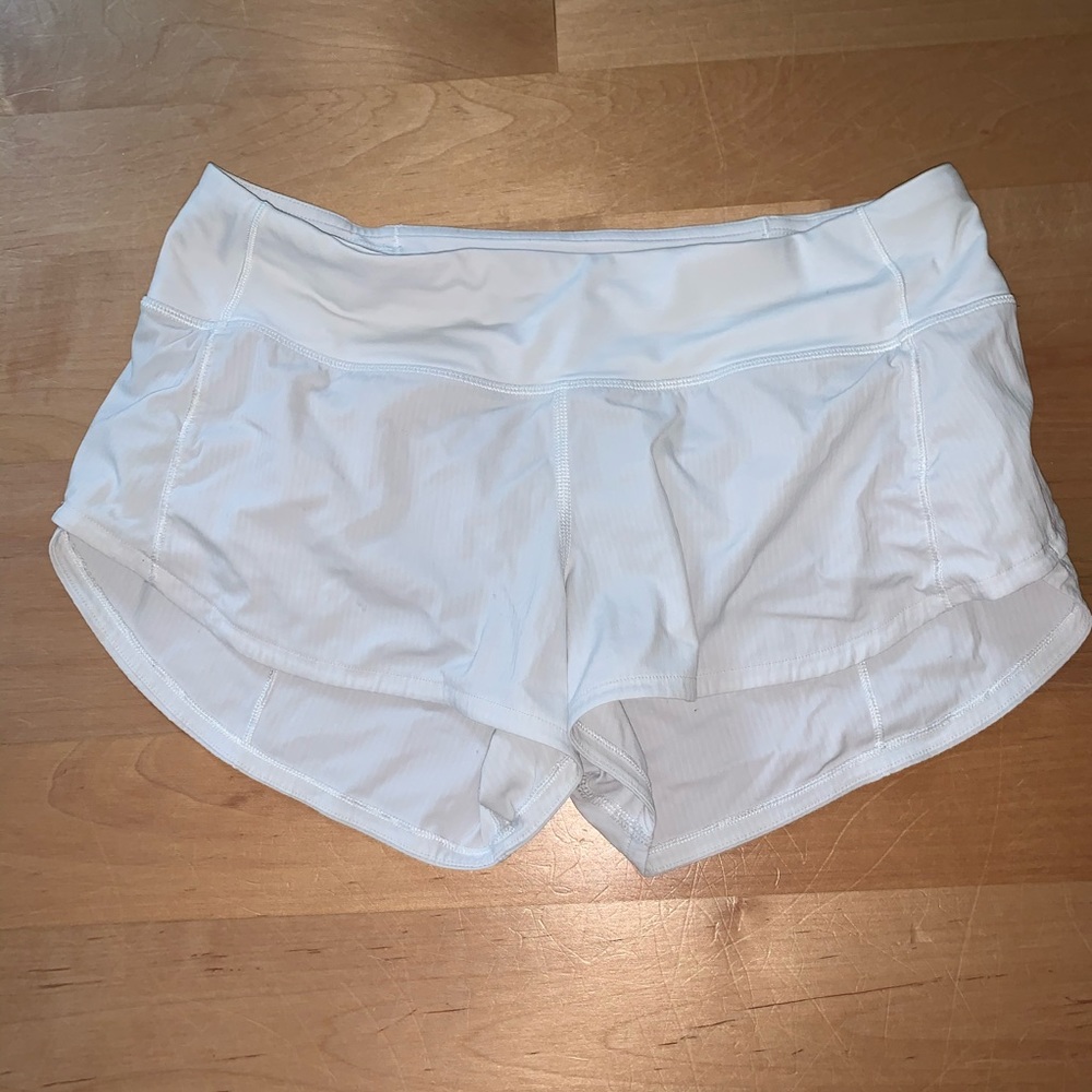 White Lululemon shorts